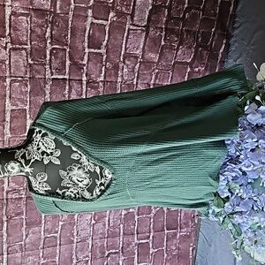 Free People Waffle Knit Oversized Distressed Long Sleeve Top